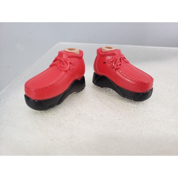 2002 Bratz Boyz 1st‎ Edition Dylan Replacement Red & Brown Shoes lot boy loafer - Picture 4 of 5